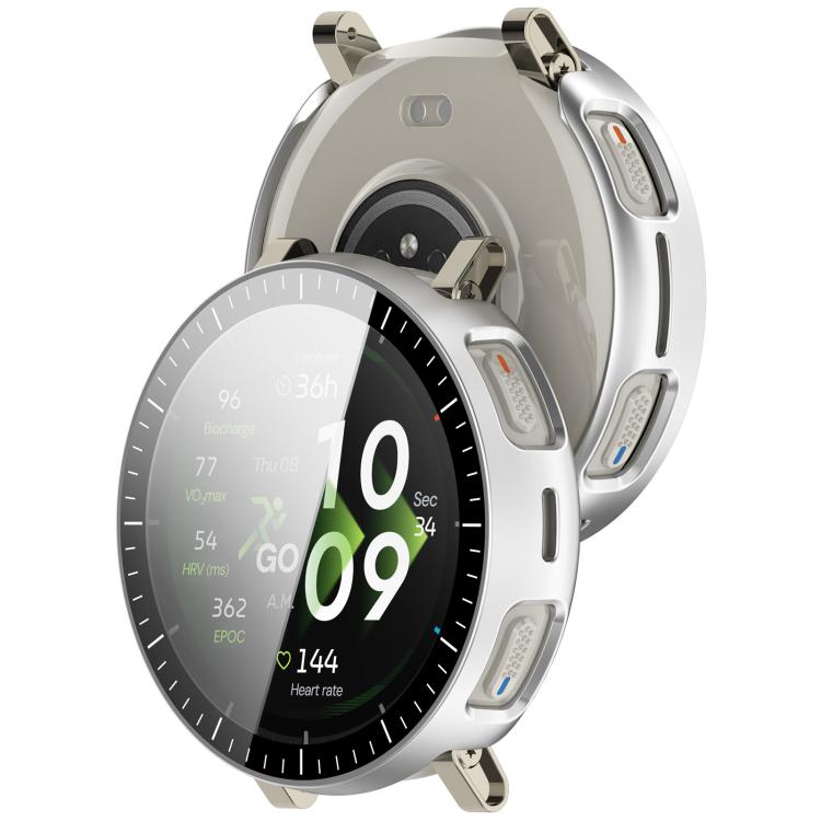 For Amazfit Active 3 Premium  Tempered Film Integrated PC Watch Protective Case with Scale