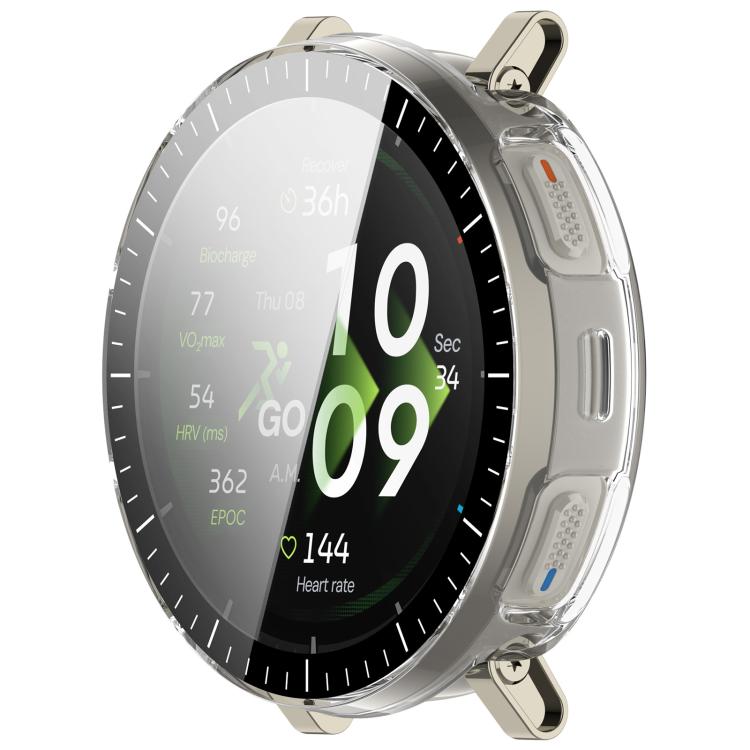 For Amazfit Active 3 Premium  Tempered Film Integrated PC Watch Protective Case with Scale
