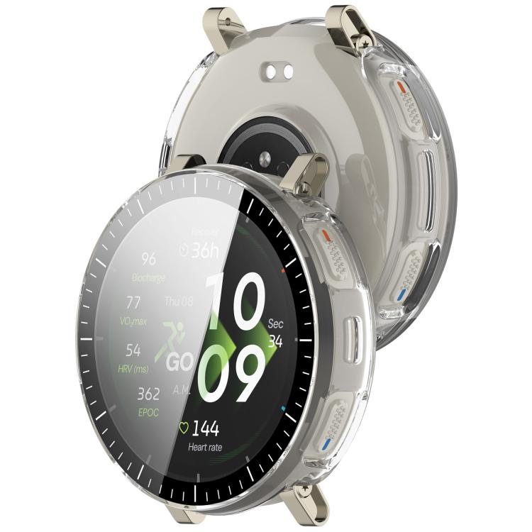 For Amazfit Active 3 Premium  Tempered Film Integrated PC Watch Protective Case with Scale