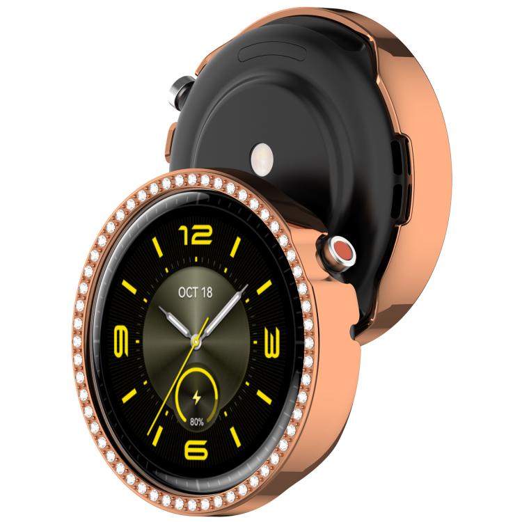 For Honor Watch Fit Vitaly Single Row Diamond Half Coverage Hollow PC Watch Protective Case
