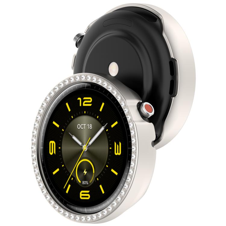For Honor Watch Fit Vitaly Single Row Diamond Half Coverage Hollow PC Watch Protective Case