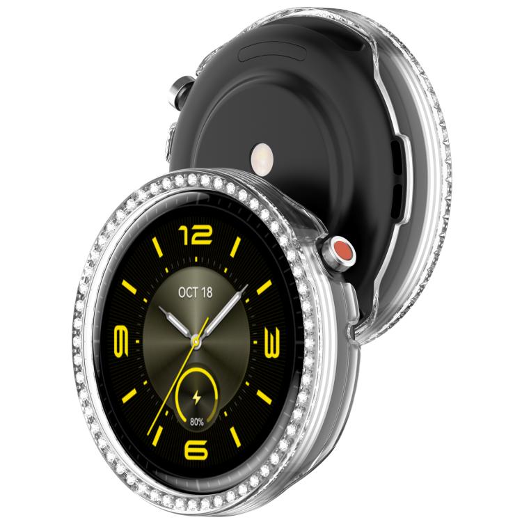 For Honor Watch Fit Vitaly Single Row Diamond Half Coverage Hollow PC Watch Protective Case