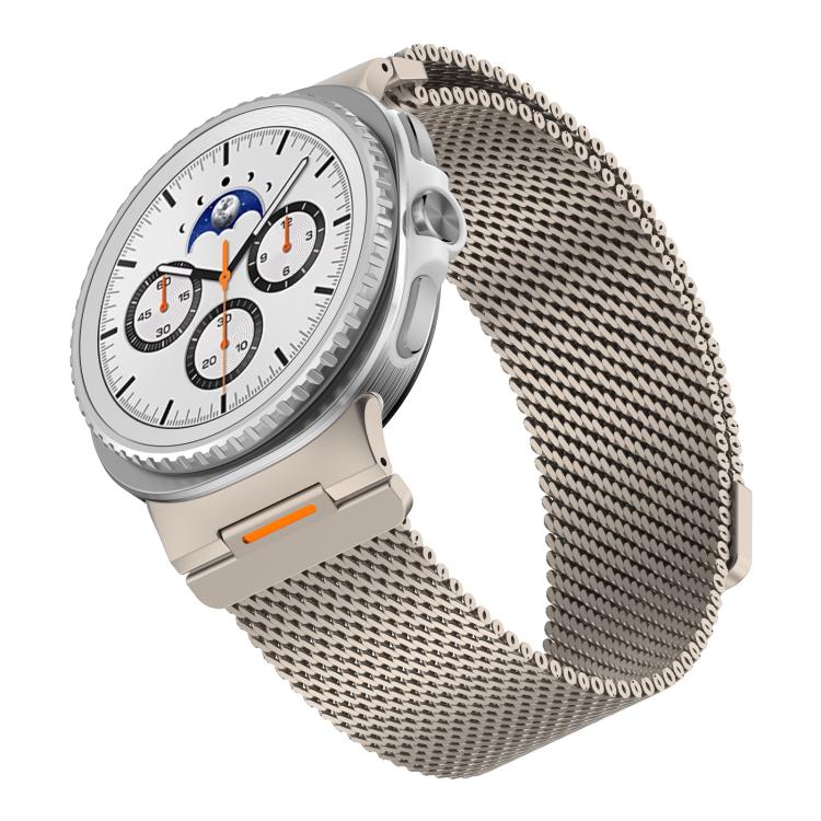 For Samsung Galaxy Watch8 / Watch8 Classic Vibrant Style Thick Mesh Milanese Magnetic Watch Band