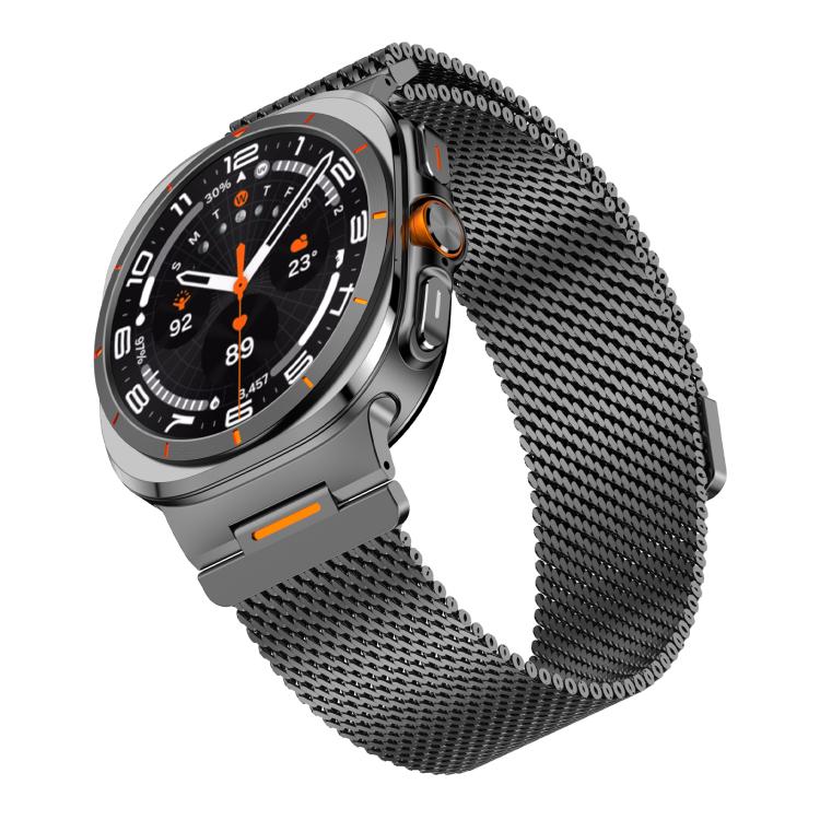 For Samsung Galaxy Watch Ultra 2025 / Ultra 47mm Vibrant Style Thick Mesh Milanese Magnetic Watch Band