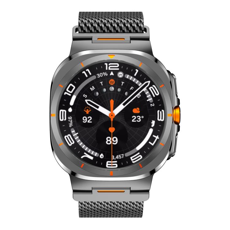 For Samsung Galaxy Watch Ultra 2025 / Ultra 47mm Vibrant Style Thick Mesh Milanese Magnetic Watch Band