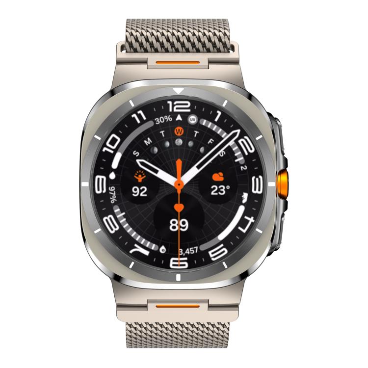 For Samsung Galaxy Watch Ultra 2025 / Ultra 47mm Vibrant Style Thick Mesh Milanese Magnetic Watch Band