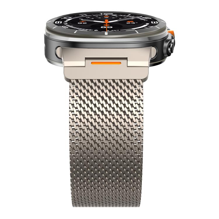 For Samsung Galaxy Watch Ultra 2025 / Ultra 47mm Vibrant Style Thick Mesh Milanese Magnetic Watch Band