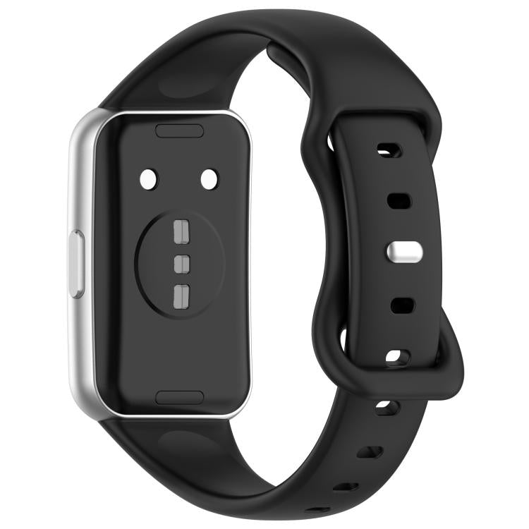 For Huawei Band 11 / Band 11 Pro Slim Butterfly Clasp Solid Color Silicone Watch Band