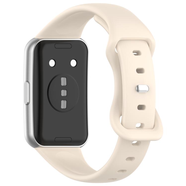 For Huawei Band 11 / Band 11 Pro Slim Butterfly Clasp Solid Color Silicone Watch Band