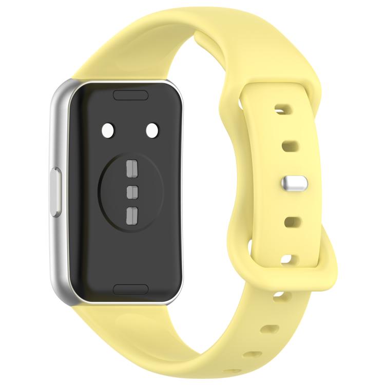For Huawei Band 11 / Band 11 Pro Slim Butterfly Clasp Solid Color Silicone Watch Band