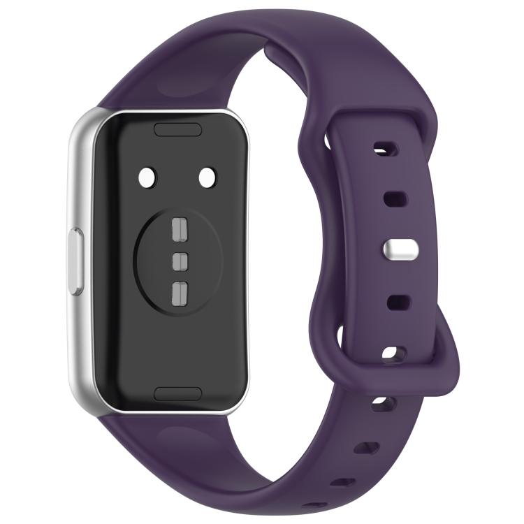 For Huawei Band 11 / Band 11 Pro Slim Butterfly Clasp Solid Color Silicone Watch Band