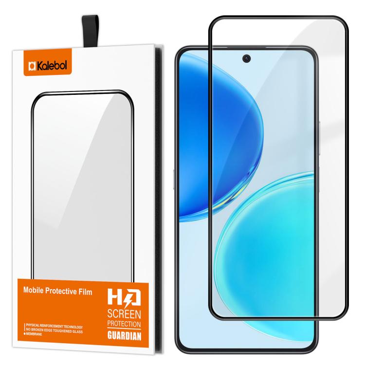For Honor X8d Kalebol High-Aluminum Screen-Printed Full-Coverage Anti-Fingerprint Black-Bordered HD Tempered Glass Film