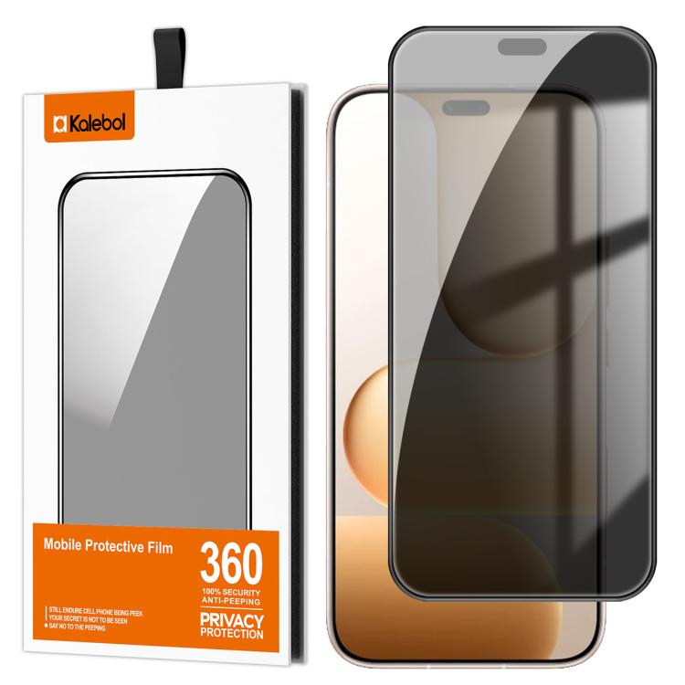 For Honor 600 Lite Global Kalebol High-Aluminum Screen-Printed Full-Coverage Black-Border Privacy Tempered Glass Film