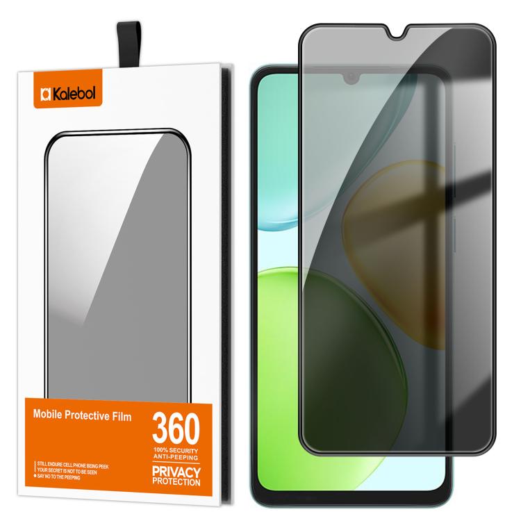 For Honor X6d 5G Kalebol High-Aluminum Screen-Printed Full-Coverage Black-Border Privacy Tempered Glass Film