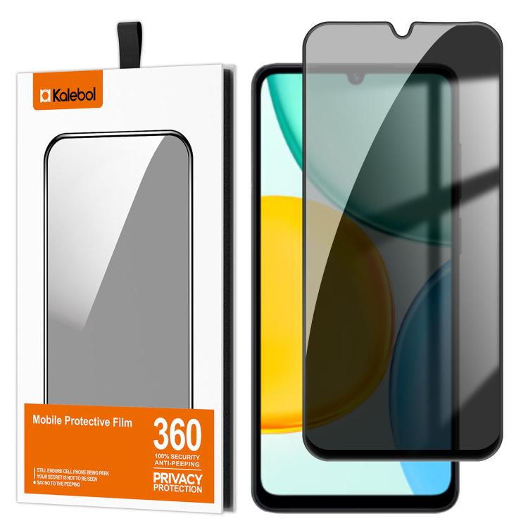 For Honor X5d 4G Kalebol High-Aluminum Screen-Printed Full-Coverage Black-Border Privacy Tempered Glass Film