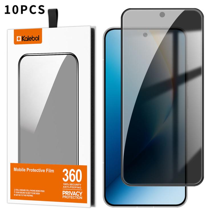 For Honor Win / Win RT 10pcs Kalebol High-Aluminum Screen-Printed Full-Coverage Black-Border Privacy Tempered Glass Film