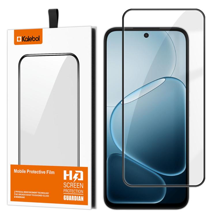 For OPPO A6t Pro 4G Kalebol High-Aluminum Screen-Printed Full-Coverage Anti-Fingerprint Black-Bordered HD Tempered Glass Film