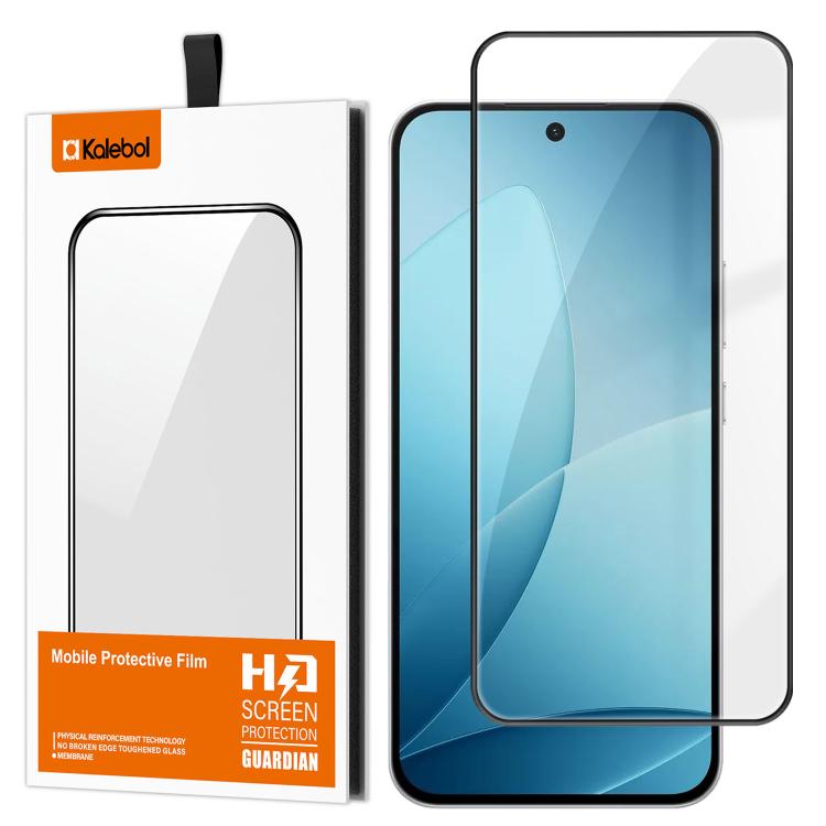 For OPPO F33 Pro 5G Kalebol High-Aluminum Screen-Printed Full-Coverage Anti-Fingerprint Black-Bordered HD Tempered Glass Film