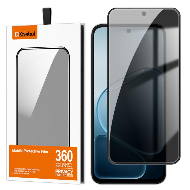 For OPPO A6t Pro 4G Kalebol High-Aluminum Screen-Printed Full-Coverage Black-Border Privacy Tempered Glass Film
