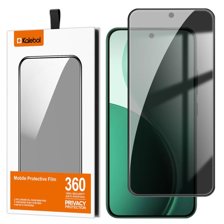 For OPPO F33 5G Kalebol High-Aluminum Screen-Printed Full-Coverage Black-Border Privacy Tempered Glass Film