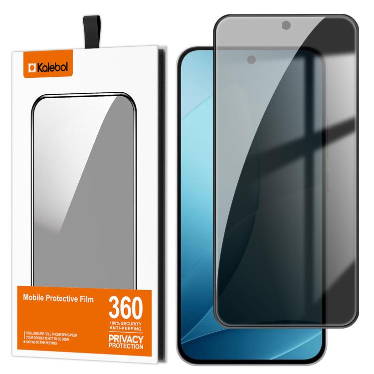 For OPPO F33 Pro 5G Kalebol High-Aluminum Screen-Printed Full-Coverage Black-Border Privacy Tempered Glass Film