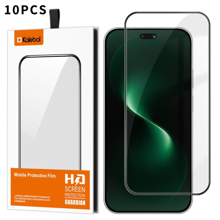 For Huawei nova 15 Pro / Ultra 10pcs Kalebol High-Aluminum Screen-Printed Full-Coverage Anti-Fingerprint Black-Bordered HD Tempered Glass Film
