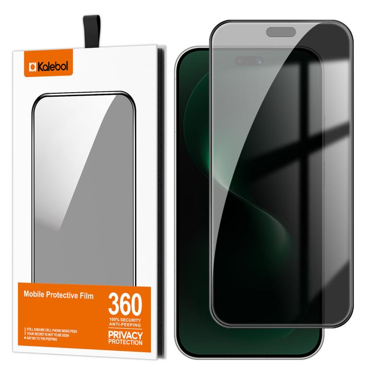 For Huawei nova 15 Pro / Ultra Kalebol High-Aluminum Screen-Printed Full-Coverage Black-Border Privacy Tempered Glass Film