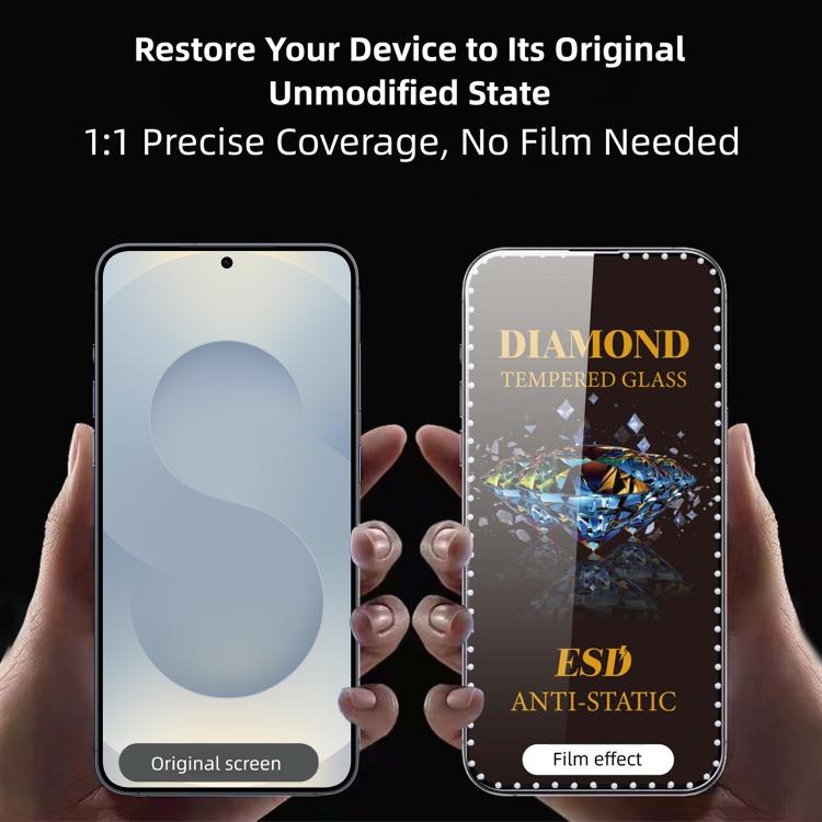 For Samsung Galaxy A05 10pcs Full-Screen Diamond-Studded Silkscreen High-Definition Anti-Static Tempered Glass Film