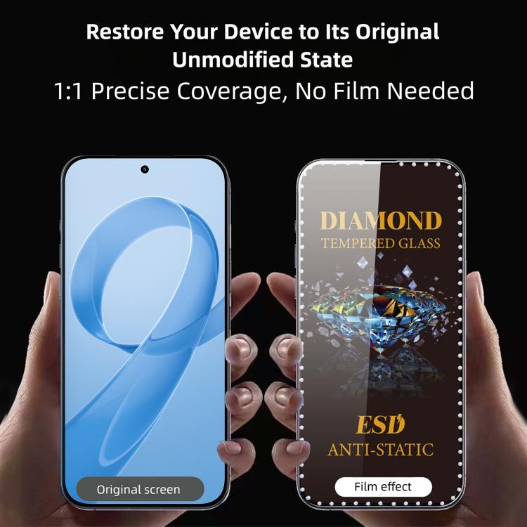 For Redmi Note 14 5G 10pcs Full-Screen Diamond-Studded Silkscreen High-Definition Anti-Static Tempered Glass Film