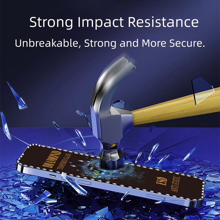For Xiaomi Poco C75 10pcs Full-Screen Diamond-Studded Silkscreen High-Definition Anti-Static Tempered Glass Film