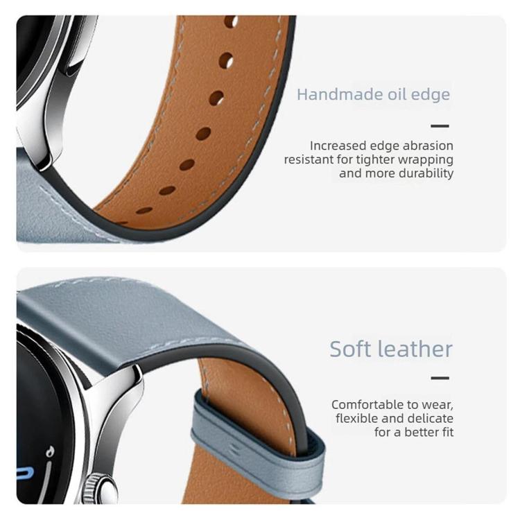 For Xiaomi Watch S5 46mm Pin Buckle Genuine Leather Watch Band