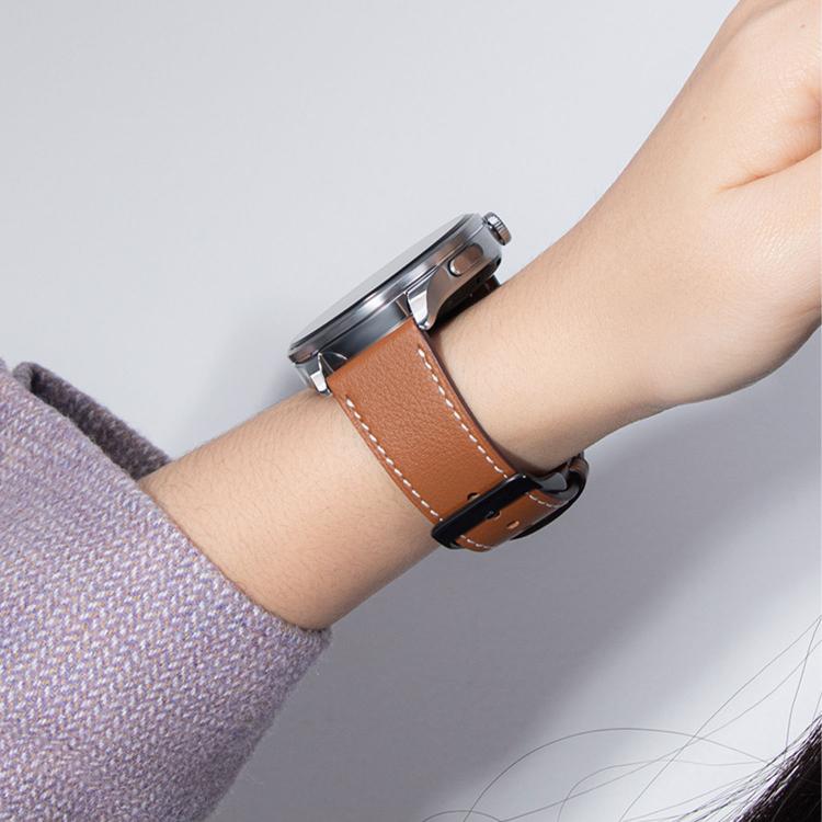 For Xiaomi Watch S5 46mm Pin Buckle Genuine Leather Watch Band
