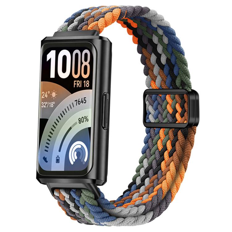 For Huawei Band 11 / Band 11 Pro Slide Magnetic Clasp Nylon Woven Loop Watch Band