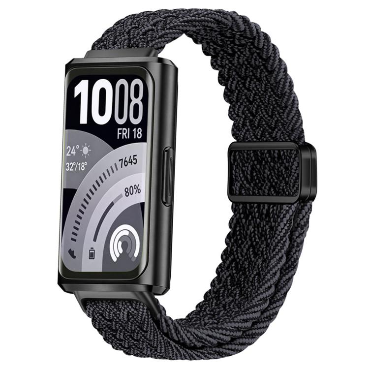 For Huawei Band 11 / Band 11 Pro Slide Magnetic Clasp Nylon Woven Loop Watch Band
