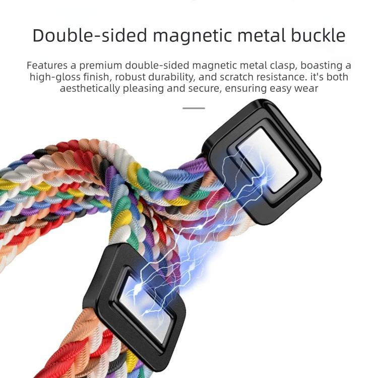 For Huawei Band 11 / Band 11 Pro Slide Magnetic Clasp Nylon Woven Loop Watch Band