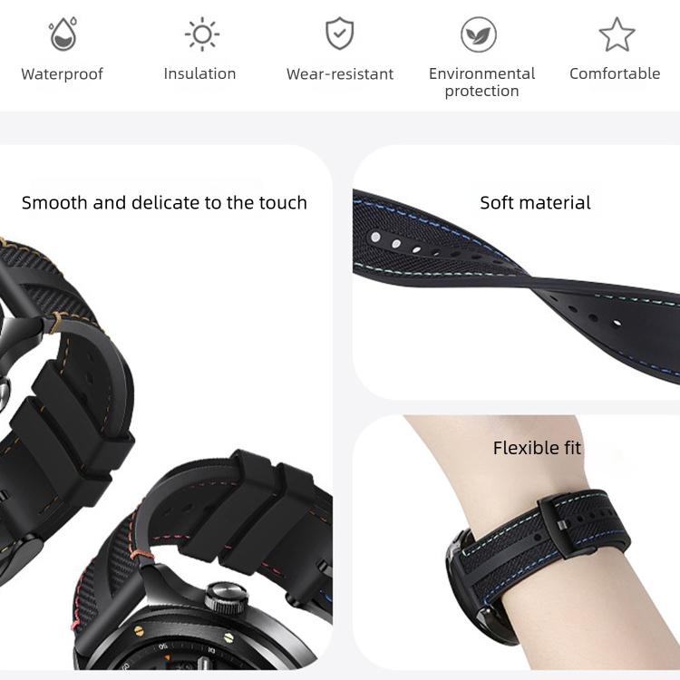 For Xiaomi Watch S5 46mm Fluorocarbon Rubber Composite Nylon Watch Band