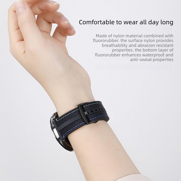 For Xiaomi Watch S5 46mm Fluorocarbon Rubber Composite Nylon Watch Band