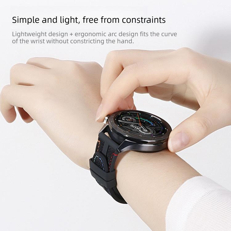 For Xiaomi Watch S5 46mm Fluorocarbon Rubber Composite Nylon Watch Band