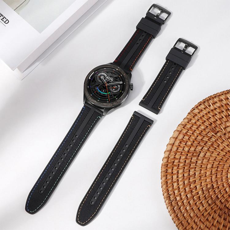 For Xiaomi Watch S5 46mm Fluorocarbon Rubber Composite Nylon Watch Band