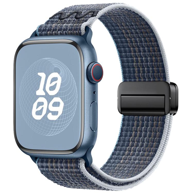 For Apple Watch 46mm / 49mm / 45mm / 44mm Magnetic Buckle Loop Nylon Watch Band