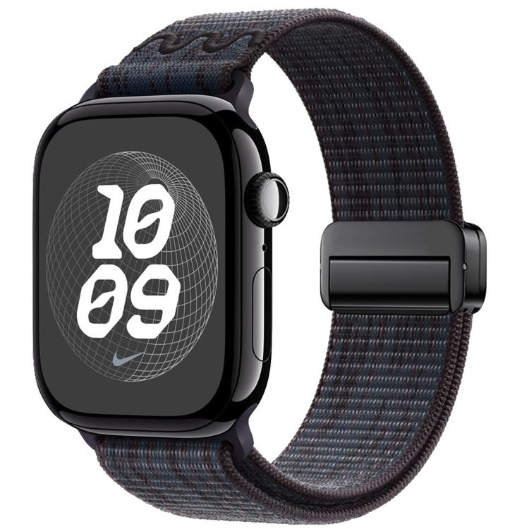 For Apple Watch 46mm / 49mm / 45mm / 44mm Magnetic Buckle Loop Nylon Watch Band
