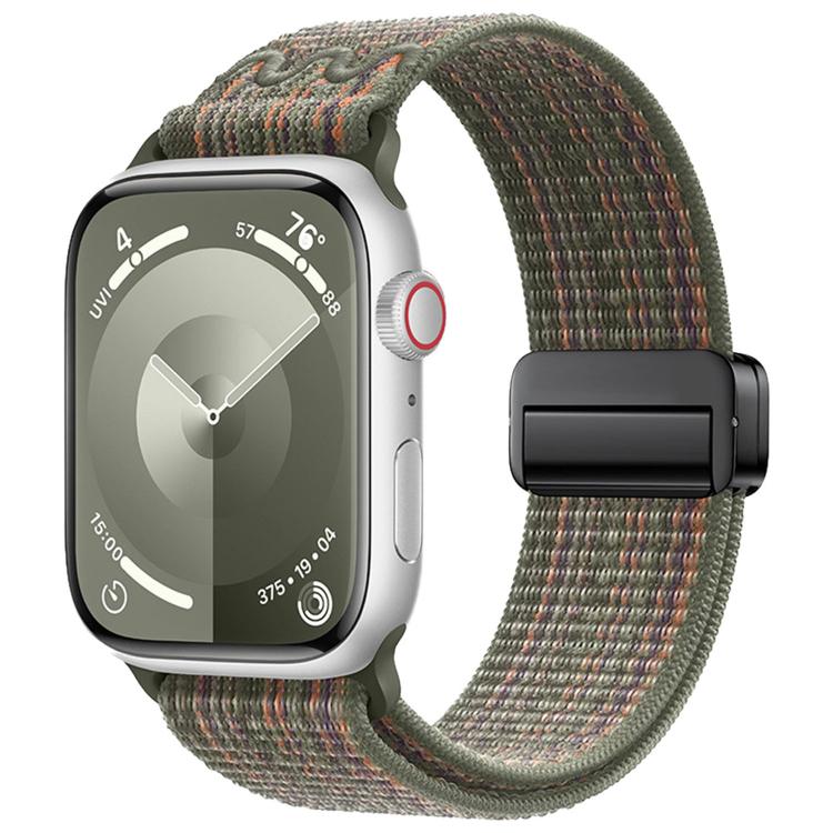 For Apple Watch 46mm / 49mm / 45mm / 44mm Magnetic Buckle Loop Nylon Watch Band
