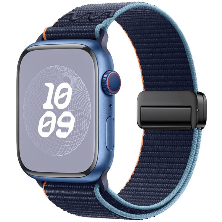 For Apple Watch 46mm / 49mm / 45mm / 44mm Magnetic Buckle Loop Nylon Watch Band