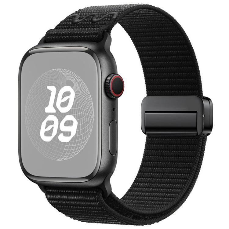 For Apple Watch 46mm / 49mm / 45mm / 44mm Magnetic Buckle Loop Nylon Watch Band