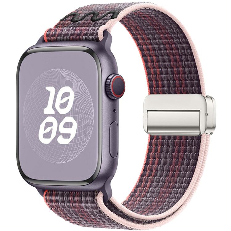 For Apple Watch 42mm / 41mm / 40mm / 38mm Magnetic Buckle Loop Nylon Watch Band