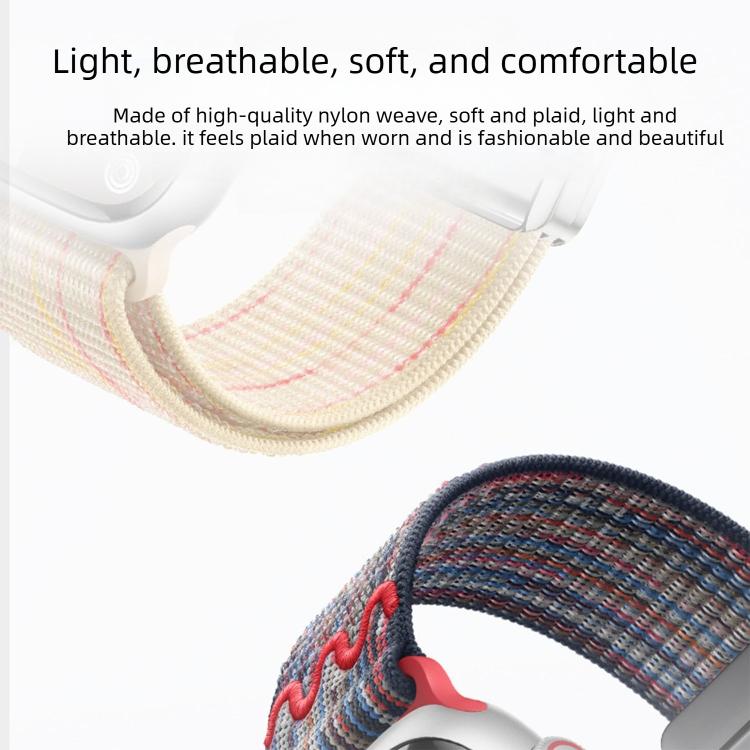 For Apple Watch 46mm / 49mm / 45mm / 44mm Magnetic Buckle Loop Nylon Watch Band