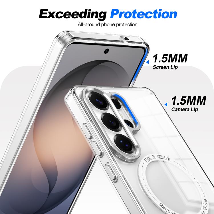 For Samsung Galaxy S26+ 5G Electroplated Cat-Eye Frame Magnetic MagSafe Shockproof Phone Case