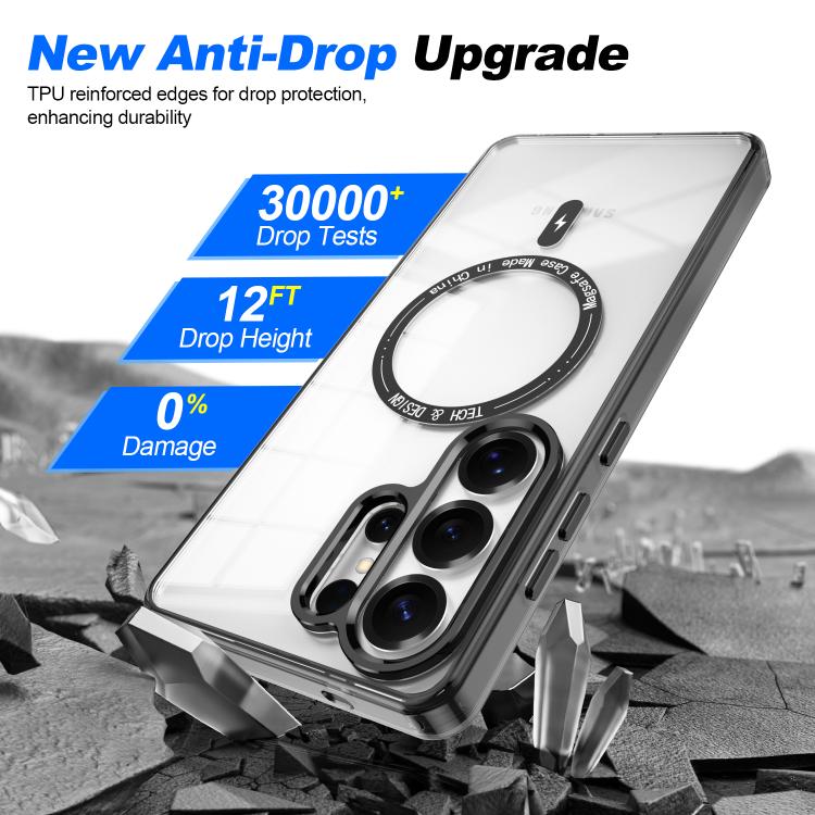 For Samsung Galaxy S26+ 5G Electroplated Cat-Eye Frame Magnetic MagSafe Shockproof Phone Case