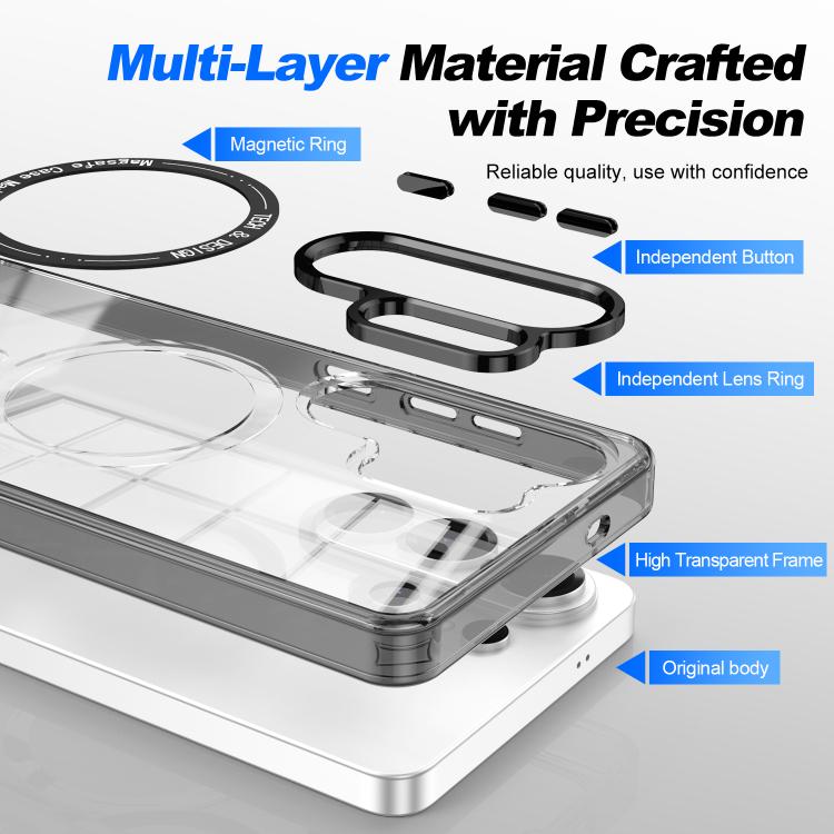 For Samsung Galaxy S26+ 5G Electroplated Cat-Eye Frame Magnetic MagSafe Shockproof Phone Case