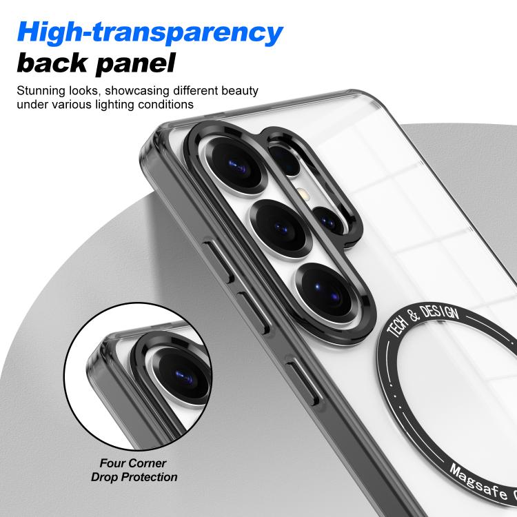 For Samsung Galaxy S26+ 5G Electroplated Cat-Eye Frame Magnetic MagSafe Shockproof Phone Case
